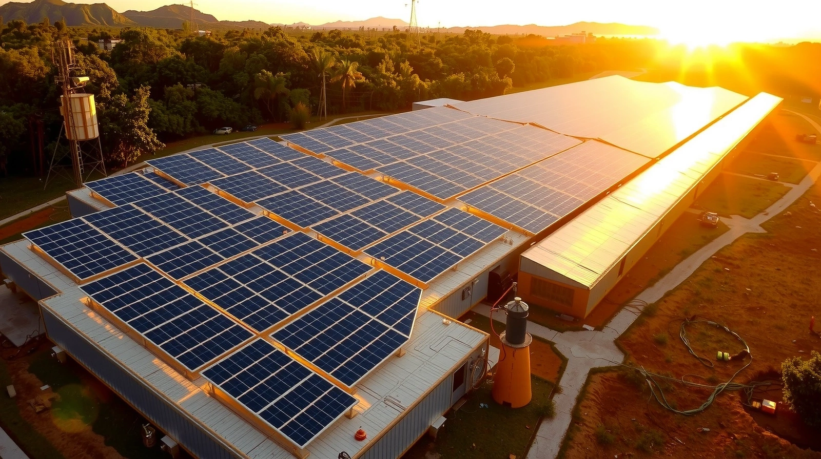 Solar infrastructure analytics background